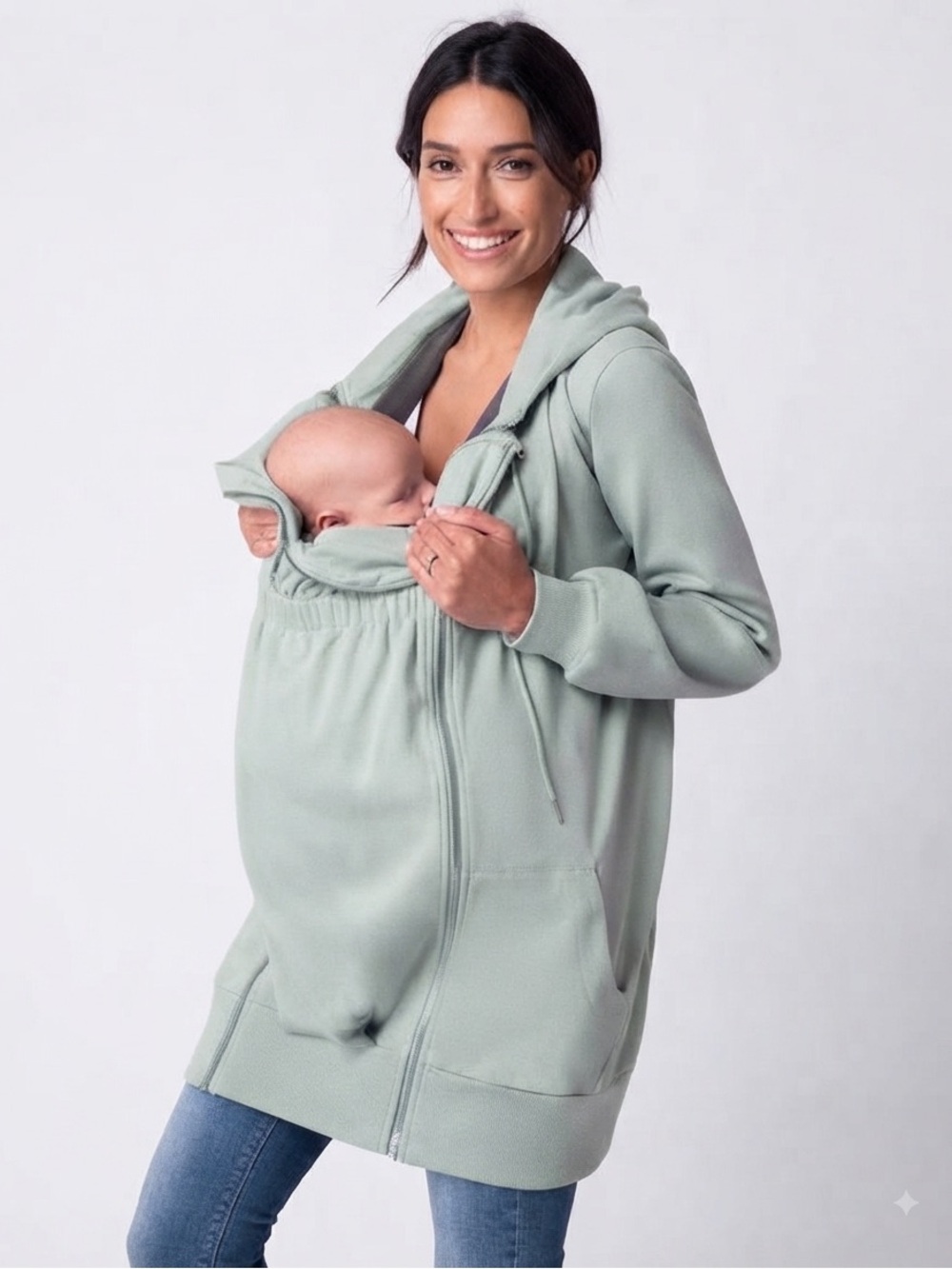 Seraphine Sz M Mint Green 3 In 1 Baby Hooded Sweater